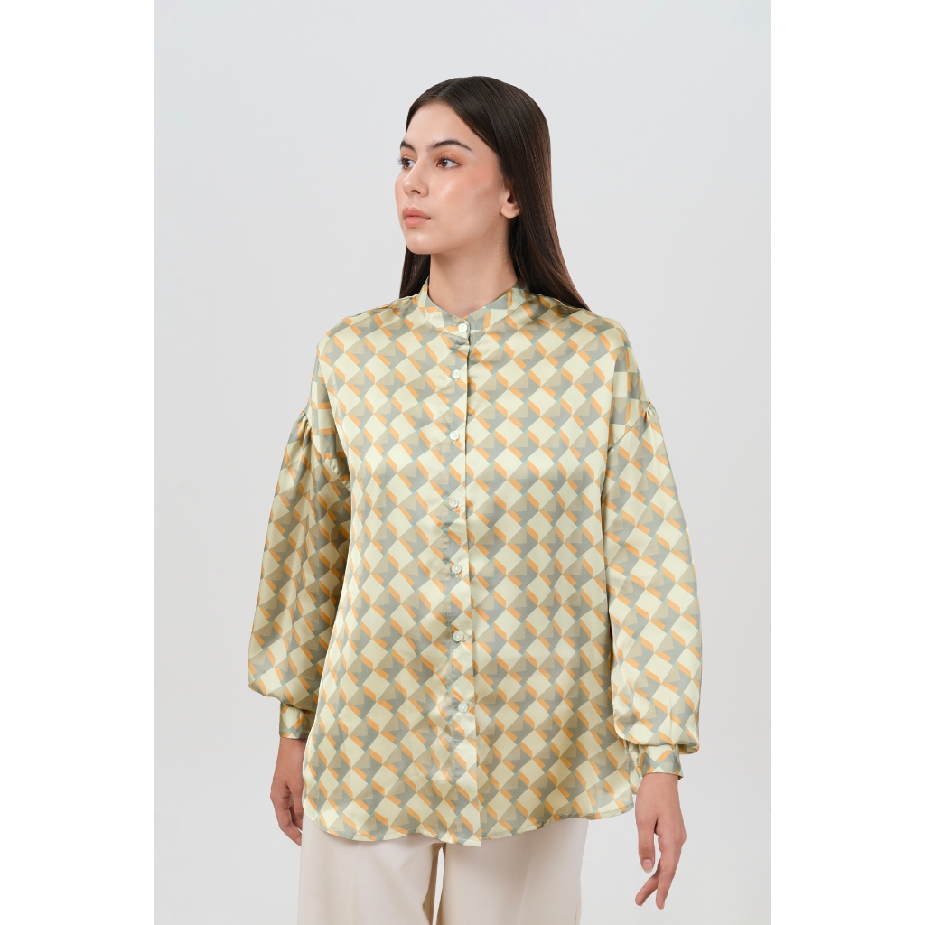 Benang Jarum - Wonderful Harmony Basic Shirt - Geometric Green