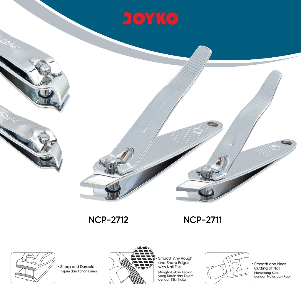 JOYKO Gunting Kuku Nail Clipper NCP-2711~2712 Cuticle Trimmer