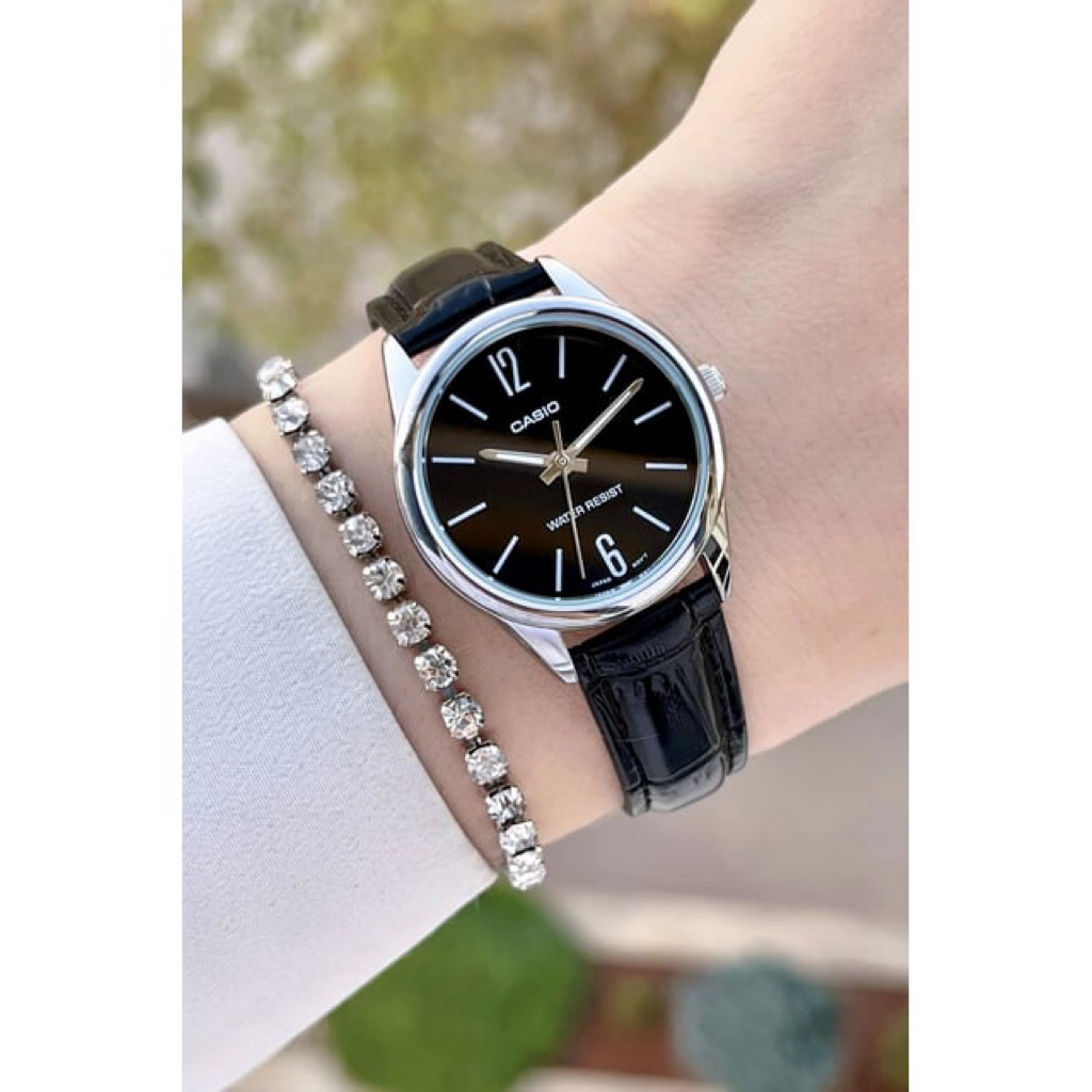 jam tangan Casio kulit original ltp-v005L