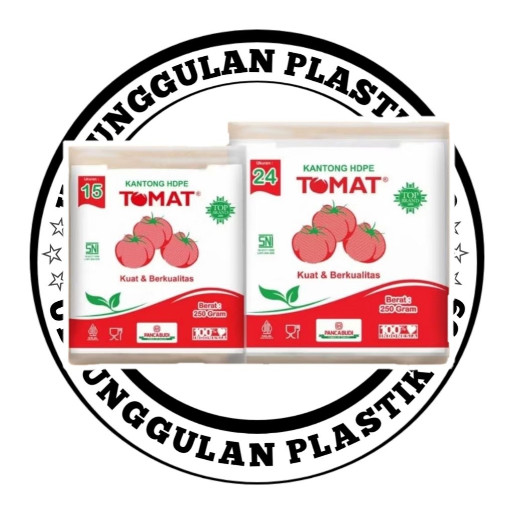 KANTONG PLASTIK KRESEK 15x33 - TOMAT