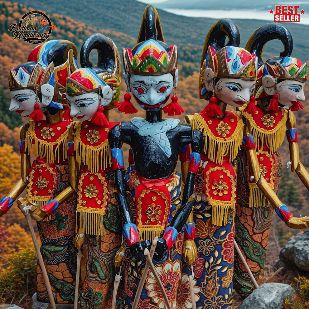 Wayang Golek Pandawa Ordinary Quality 1 Set ( isi 5pcs=Yudistira,Bima,Arjuna,Nakula,Sadewa)