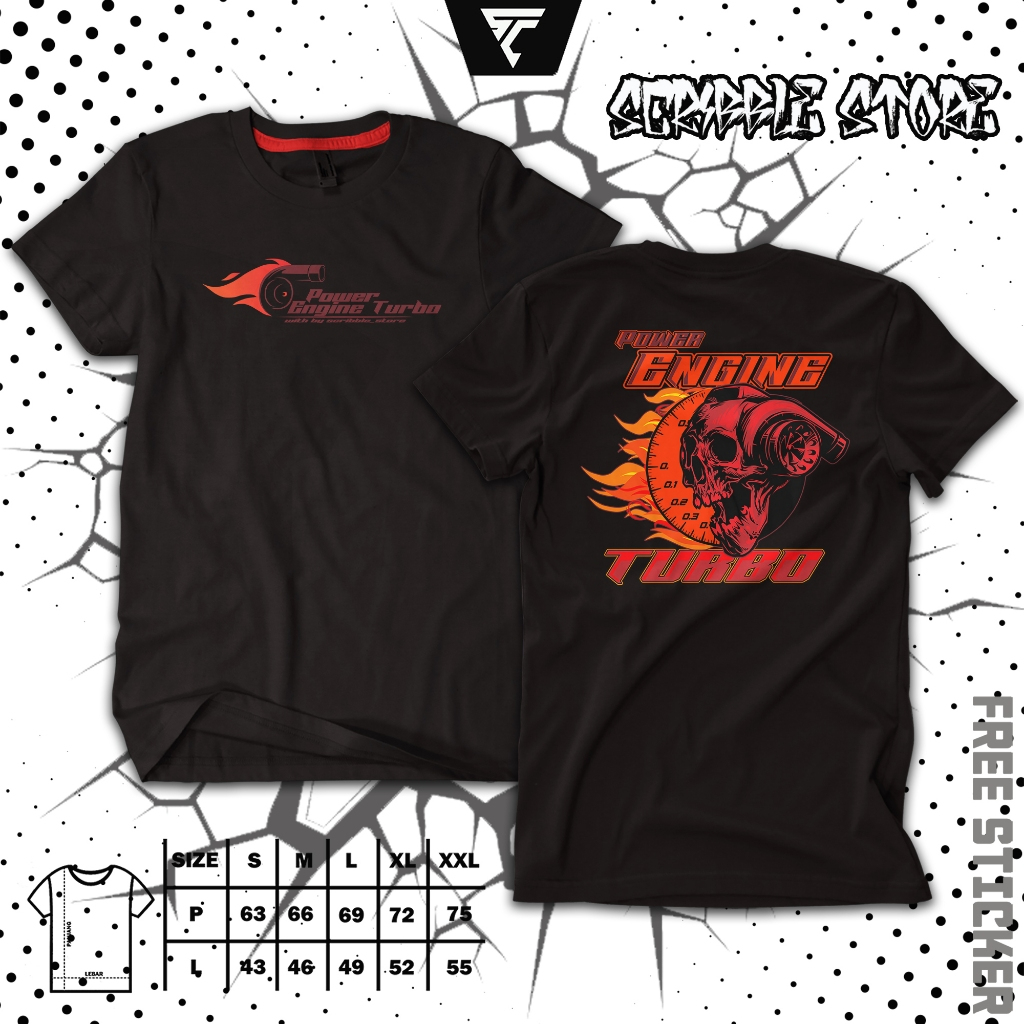 Kaos Power Engine Turbo | Kaos Otomotif | Kaos Mobil Motor | Kaos Racing Hell