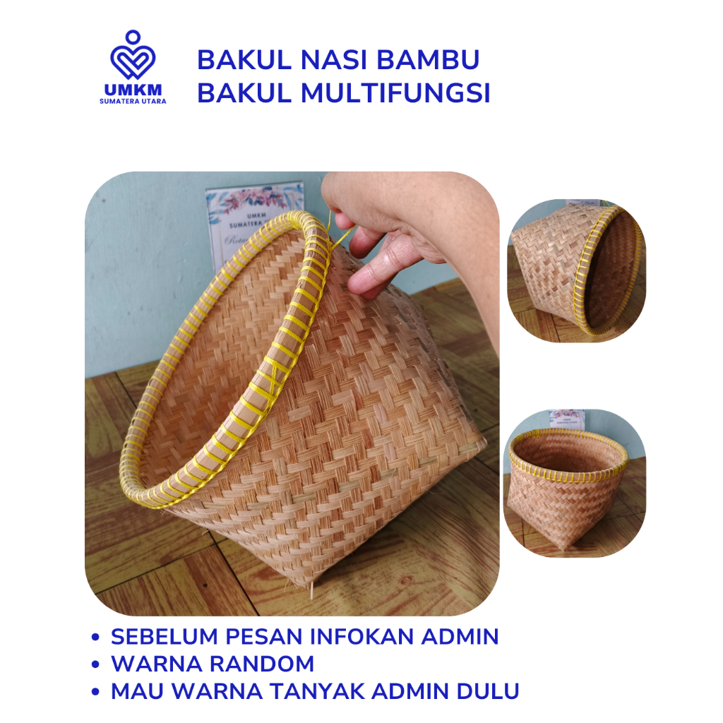 Bakul Nasi mini Bambu / Bakul kukus bambu / bakul nasi kukus/ bakul bambu / bakul jawa