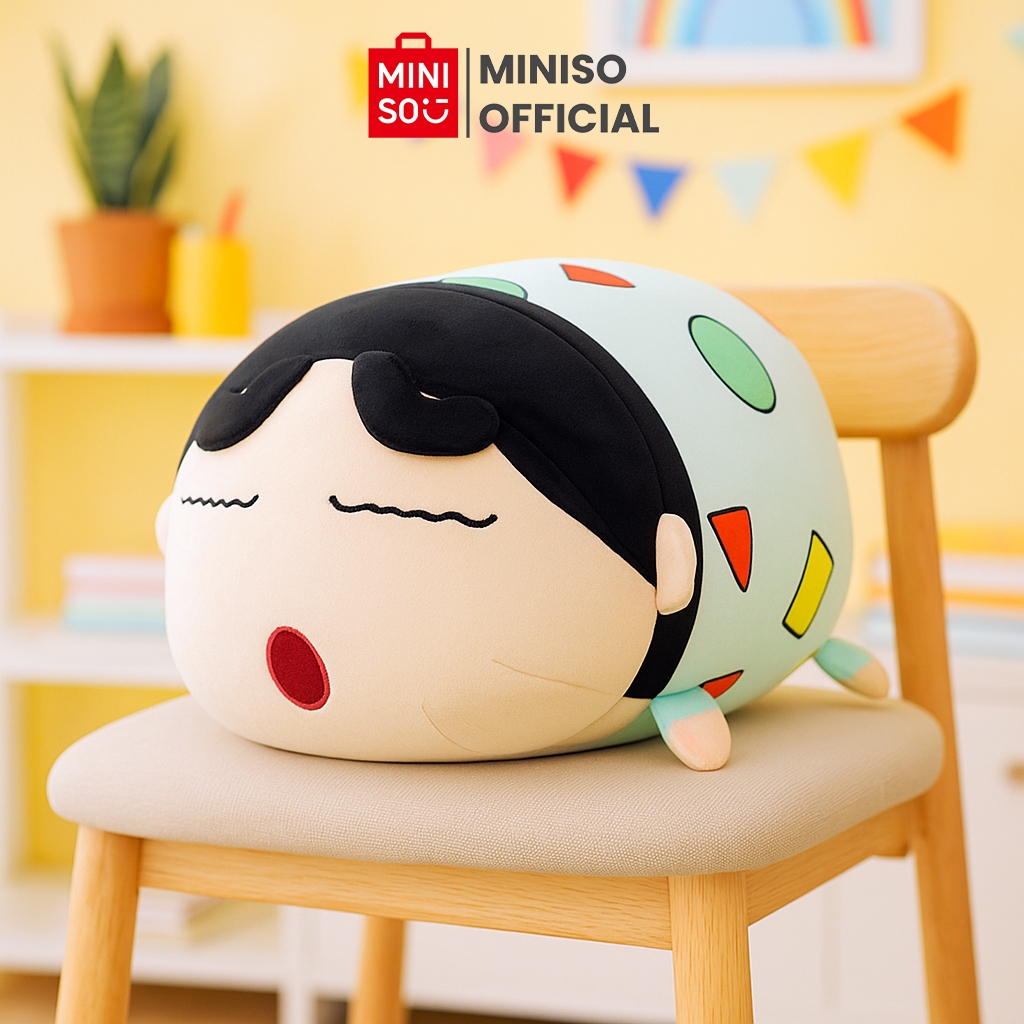 Miniso x Crayon Shinchan Collection Chubby Pillow Bantal Lucu Karakter Shinchan