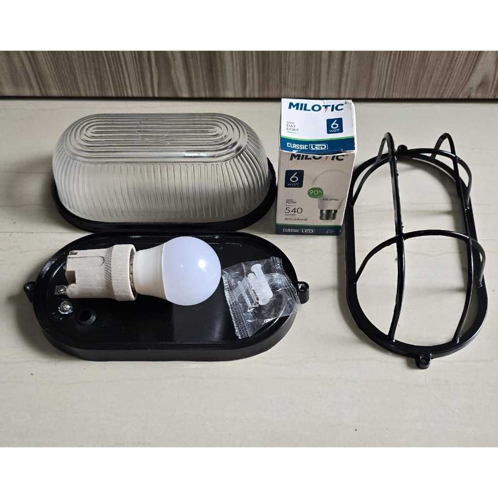 Dreambrown_ Ball Ice Lamp / Bunker Light Lamp / Lampu Kapal 60W E27 - Putih