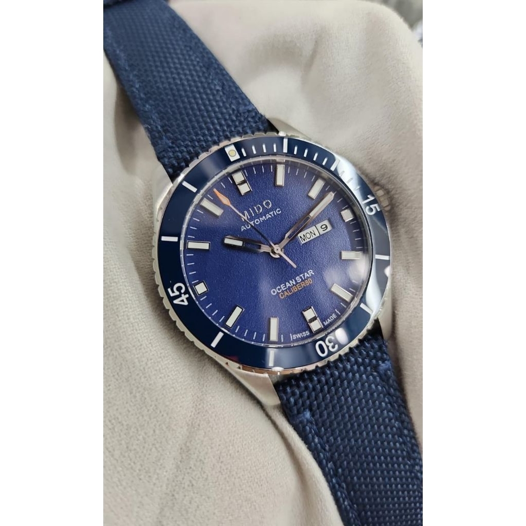 JAM TANGAN PRIA MIDO OCEANSTAR CANFAS LEATHER AUTOMATIC