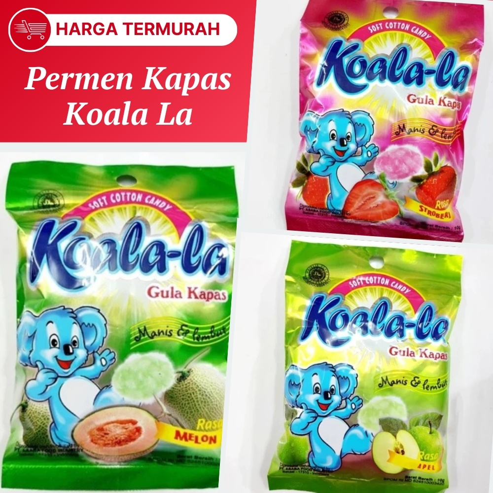 

Permen Koalala Permen Kapas Aromanis Soft Cotton Candy Varian Rasa Stroberi Melon Berat 10gr
