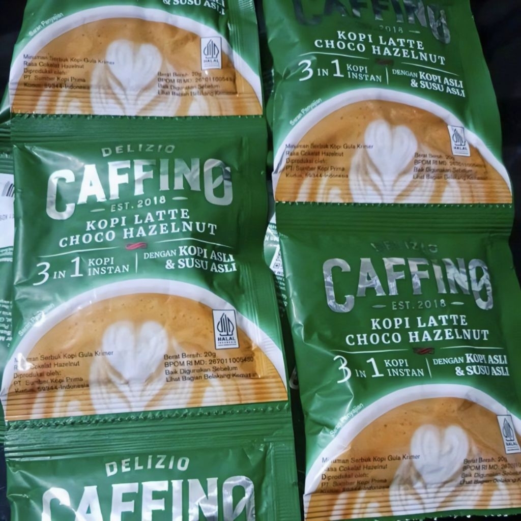 

Delizio Caffino - Kopi Latte Choco Hazelnut 200 gr ( 10 Pcs x 20 gr )