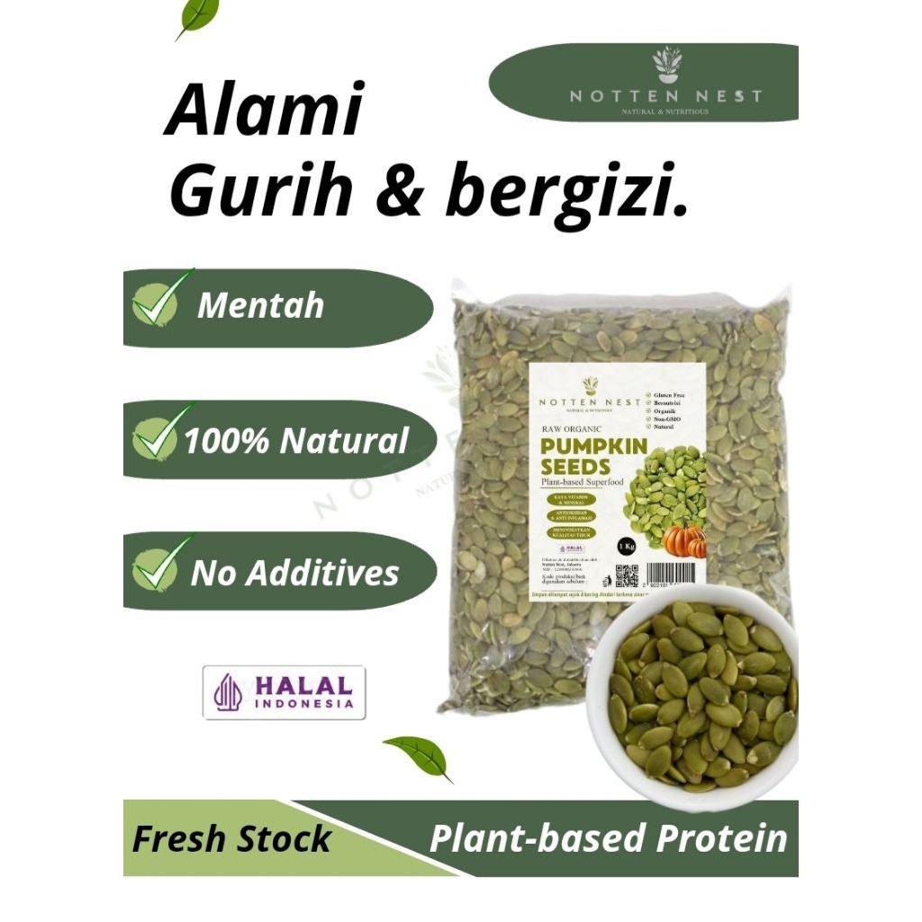 

Organic Pumpkin Seed Kupas mentah 250gr – Biji Labu Premium untuk Salad, Muesli, Granola - Snack Tanpa Pengawet - biji labu mentah 250 gr - Pumpkin seed kupas mentah 250 gr - Biji labu kuning