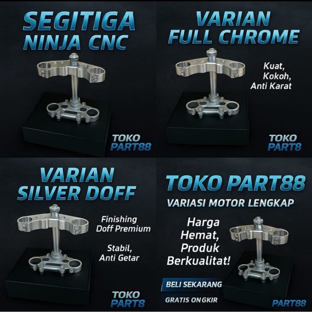 SEGITIGA NINJA ATAS BAWAH T NINJA SS ATAS BAWAH NINJA FULL CNC PNP HONDA CB GL MP TIGER