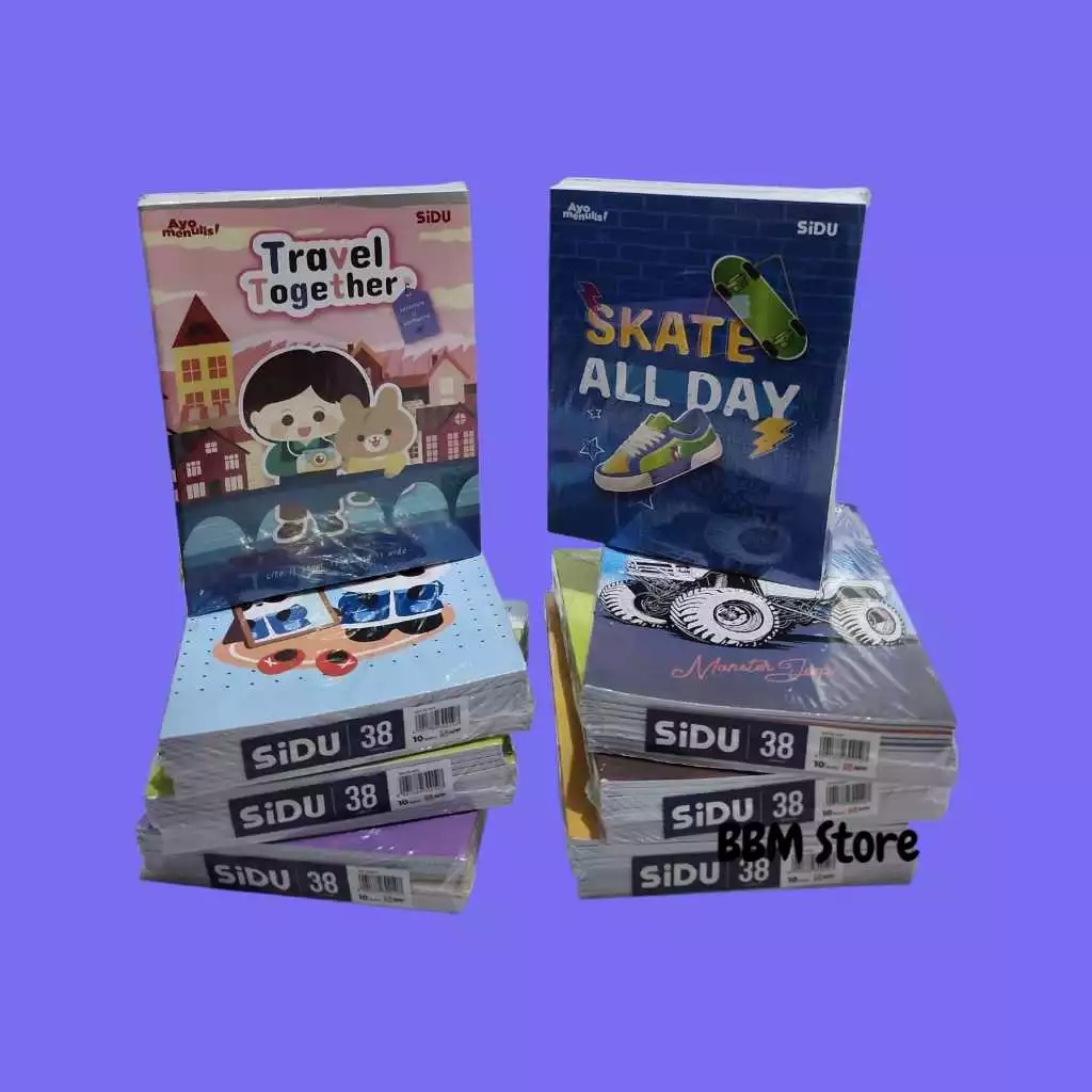 

Buku Tulis Sinar Dunia 38 Lembar (SIDU 38) Ukuran Qwarto Cover Random - Pack (10 Buku)