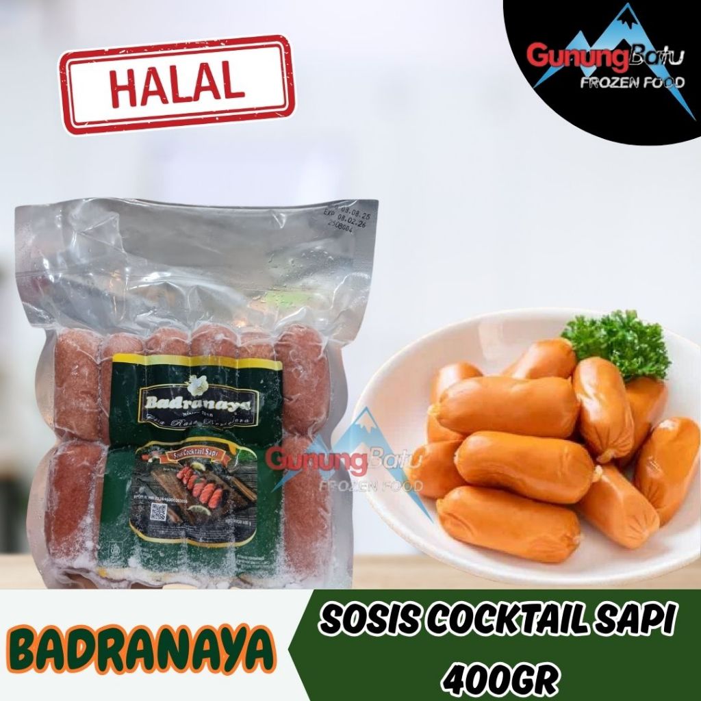 

BADRANAYA SOSIS COCKTAIL SAPI 400GR ISI 12PCS