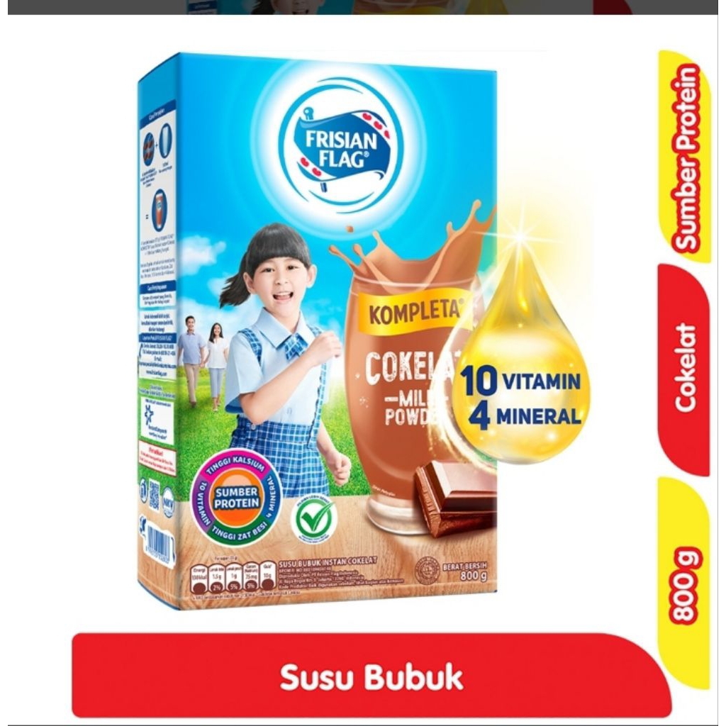

Frisian Flag Kompleta Susu Bubuk InstanCokelat 800 g