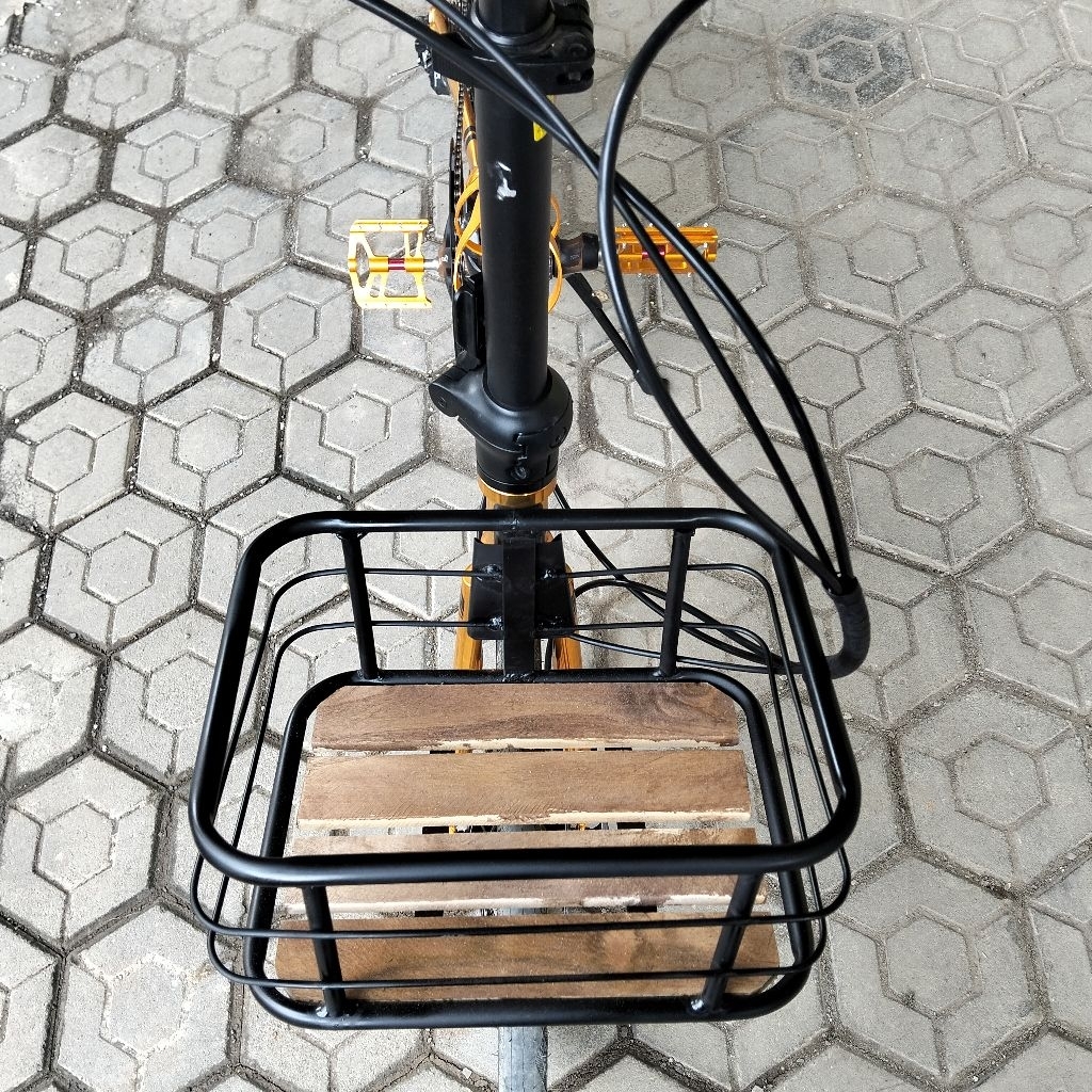 keranjang sepeda lipat frontblok front rack sepeda