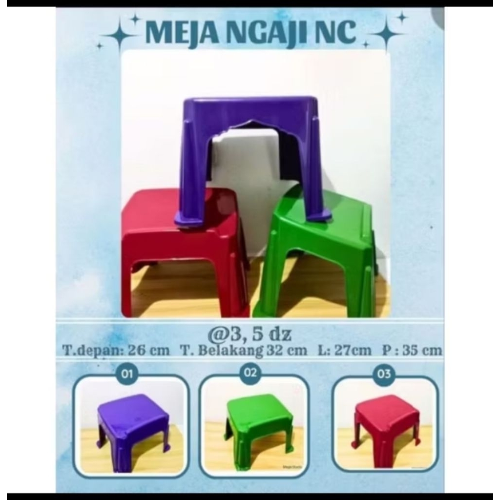 Meja ngaji plastik