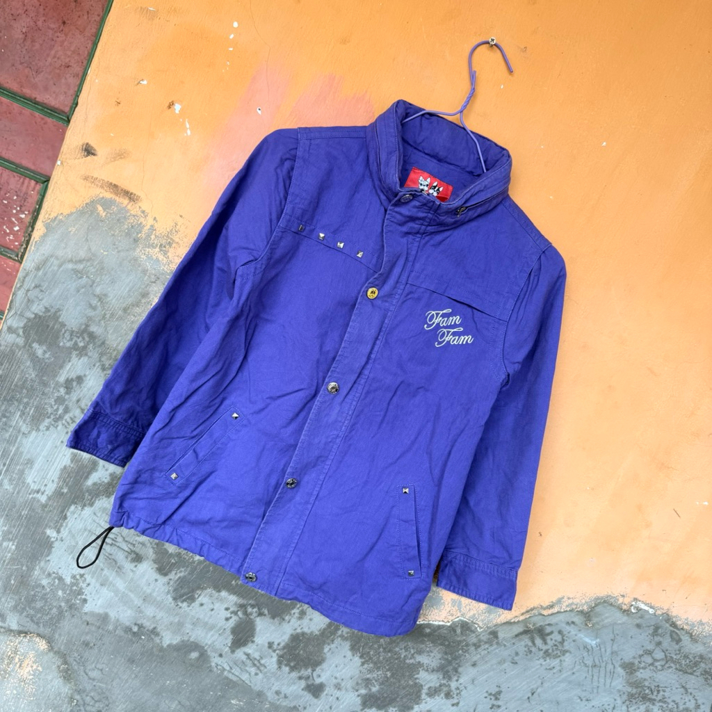preloved jaket hoodie anak ungu 8-10 tahun