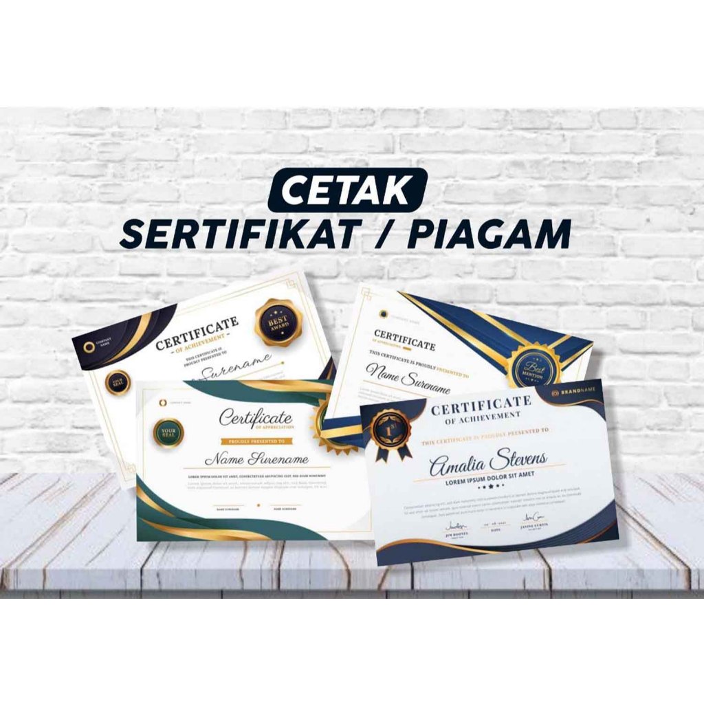 

Cetak Sertifikatt Piagam Langsung Jadi Tanpa PO kertas linen A3+ 1 Sisi / 2 sisi