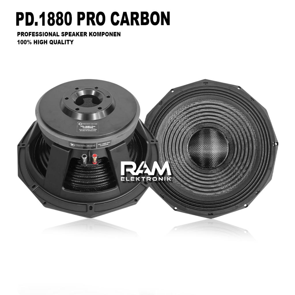 Komponen Speaker 18 Inch PD1880 | PD.1880 | PD 1880 CARBON BLACK Max 2000 Watt