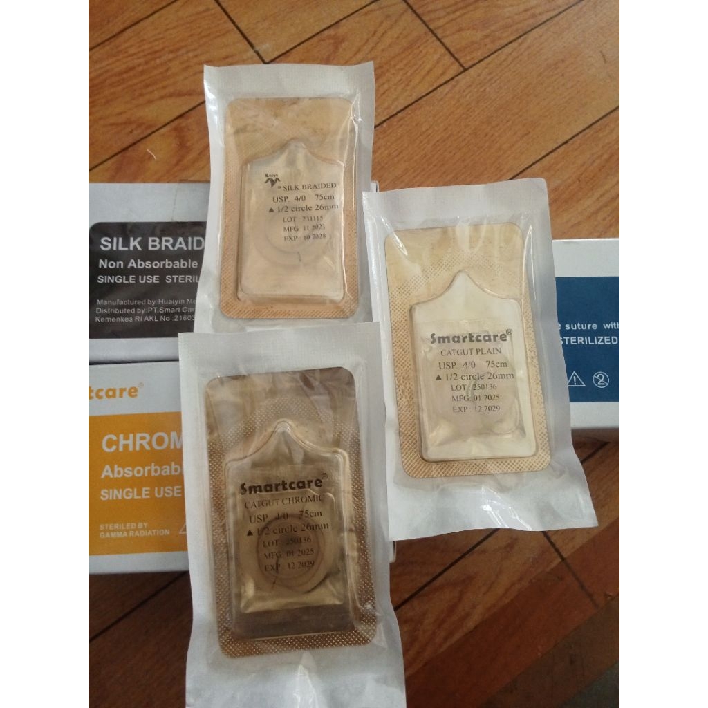 ECER CATGUT SILK, PLAIN, CHROMIC 4/0 SMARTCARE PER PCS