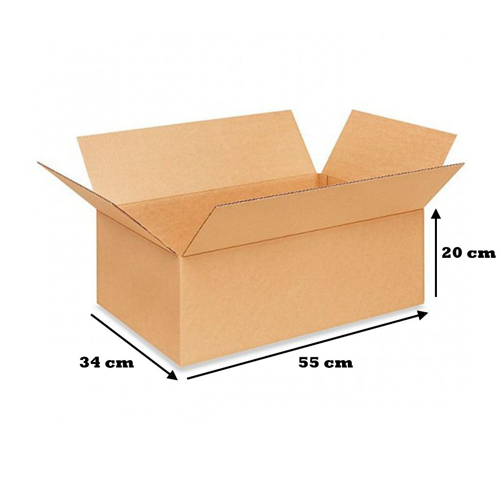 

Kardus Box - Polos -Singel wall (4mm) - 57 cm x 34 cm x 20 cm (C Flute )