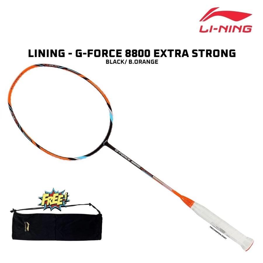 LINING Raket Badminton G-Force 8900 Extra Strong White/Silver