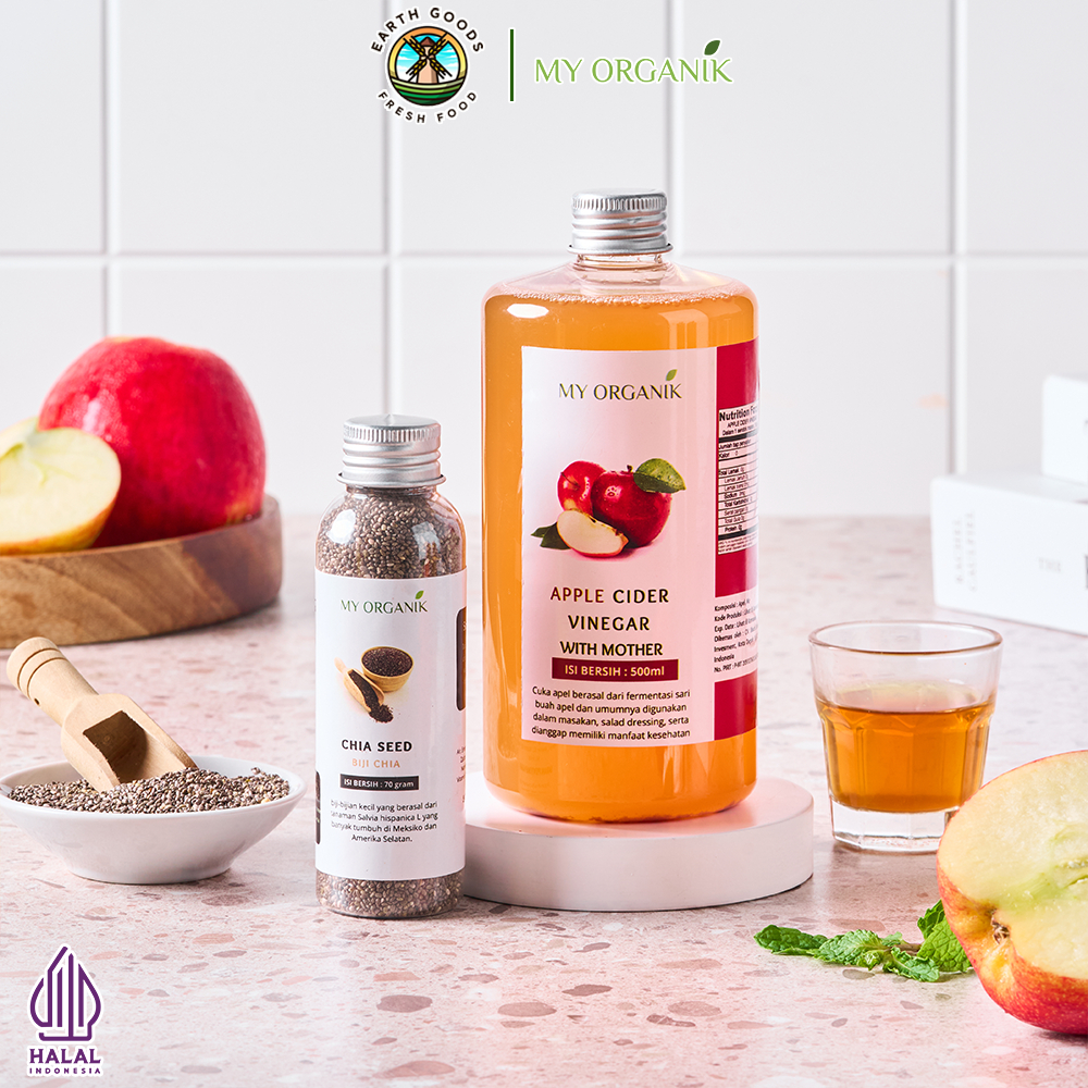 

My Organik Paket Bundling Cuka apel 500 ml dan Chia Seed 70 gram