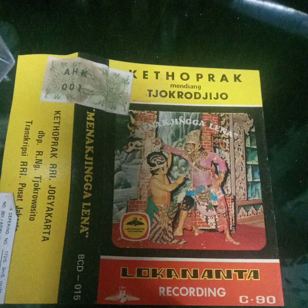 kaset pita ketoprak mendiang TJOKRODJIJO X017