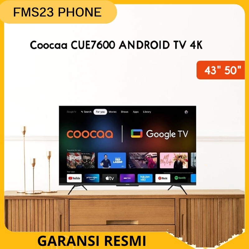 TV COOCAA 50INC 50CUE7600 Google Smart TV 4K UHD - Garansi Resmi