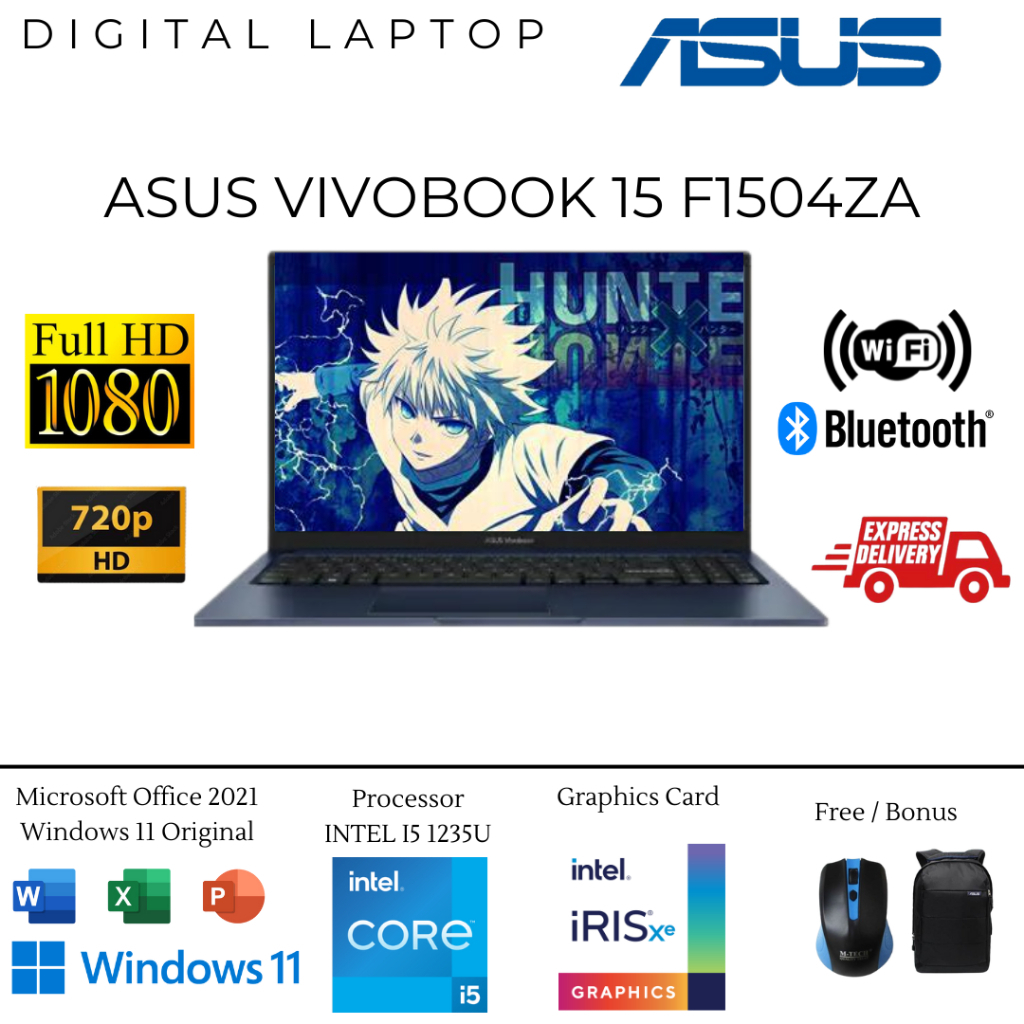 Laptop ASUS Vivobook 15 F1504ZA Intel Core i5 1235U RAM  16GB 512GB 15.6 FHD Windows 11 Home