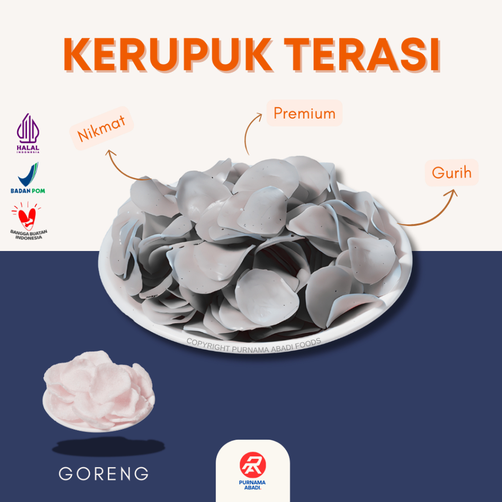 

Kerupuk Purnama Abadi Terasi 250 Gram