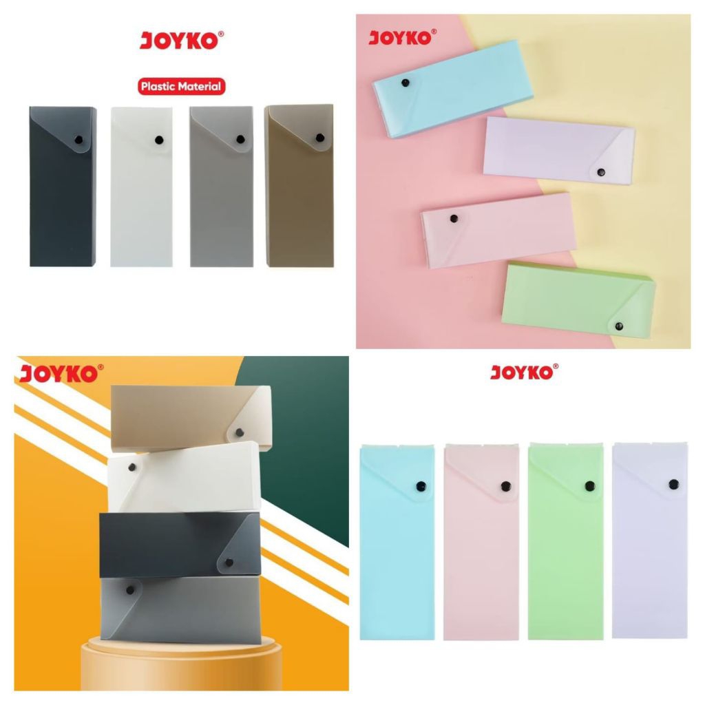 

(1 PCS) Tepak Pensil Mika / Pencil Case JOYKO Kancing Polos