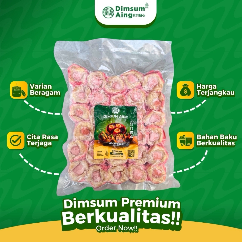 

Dimsum Siomay Sosis Frozen Isi 30 Pcs - Frozen Food Dimsum Aing