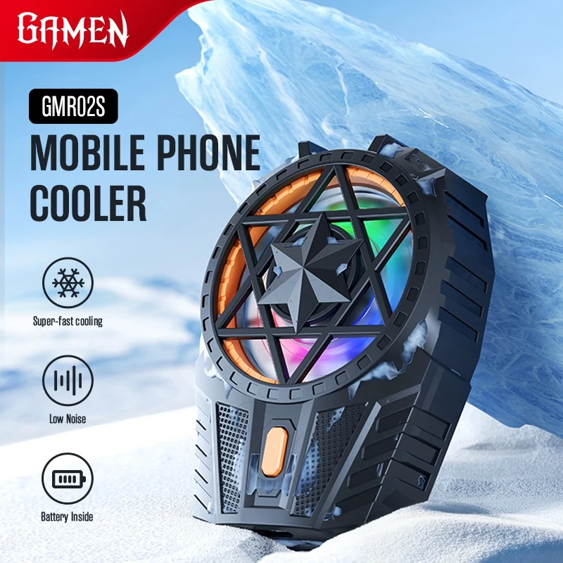 GAMEN Fan Cooler Wireless Cooling Hp Tanpa Kabel Heatsink GMR02S Rechargable Pendingin HP RGB Kipas 