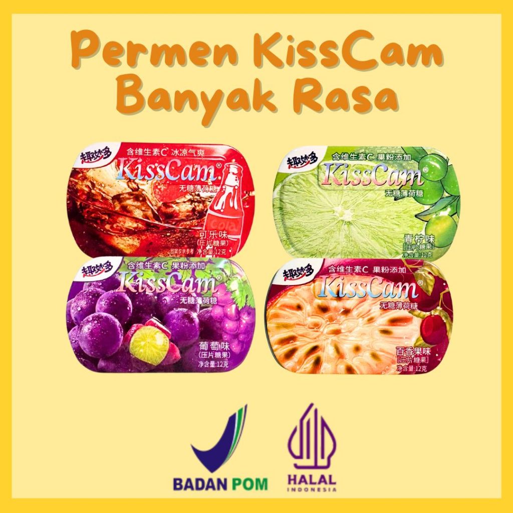 

Permen Candy Viral KISSCAM Segar Manis Bebas Gula Permen Aneka Rasa HALAL BPOM