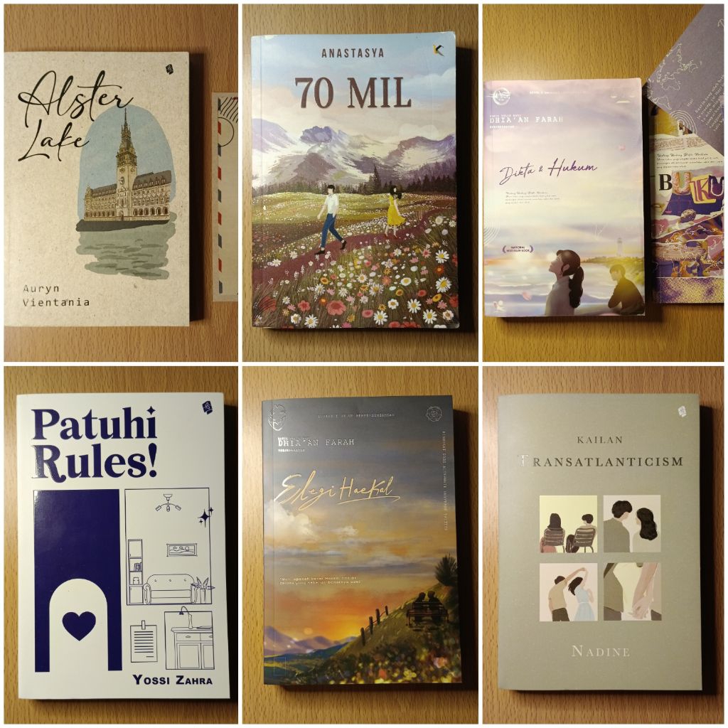 Preloved Novel AU (Alster Lake, 70 mil, Patuhi Rules, Kailan Transatlanticism, Dikta dan Hukum, Eleg