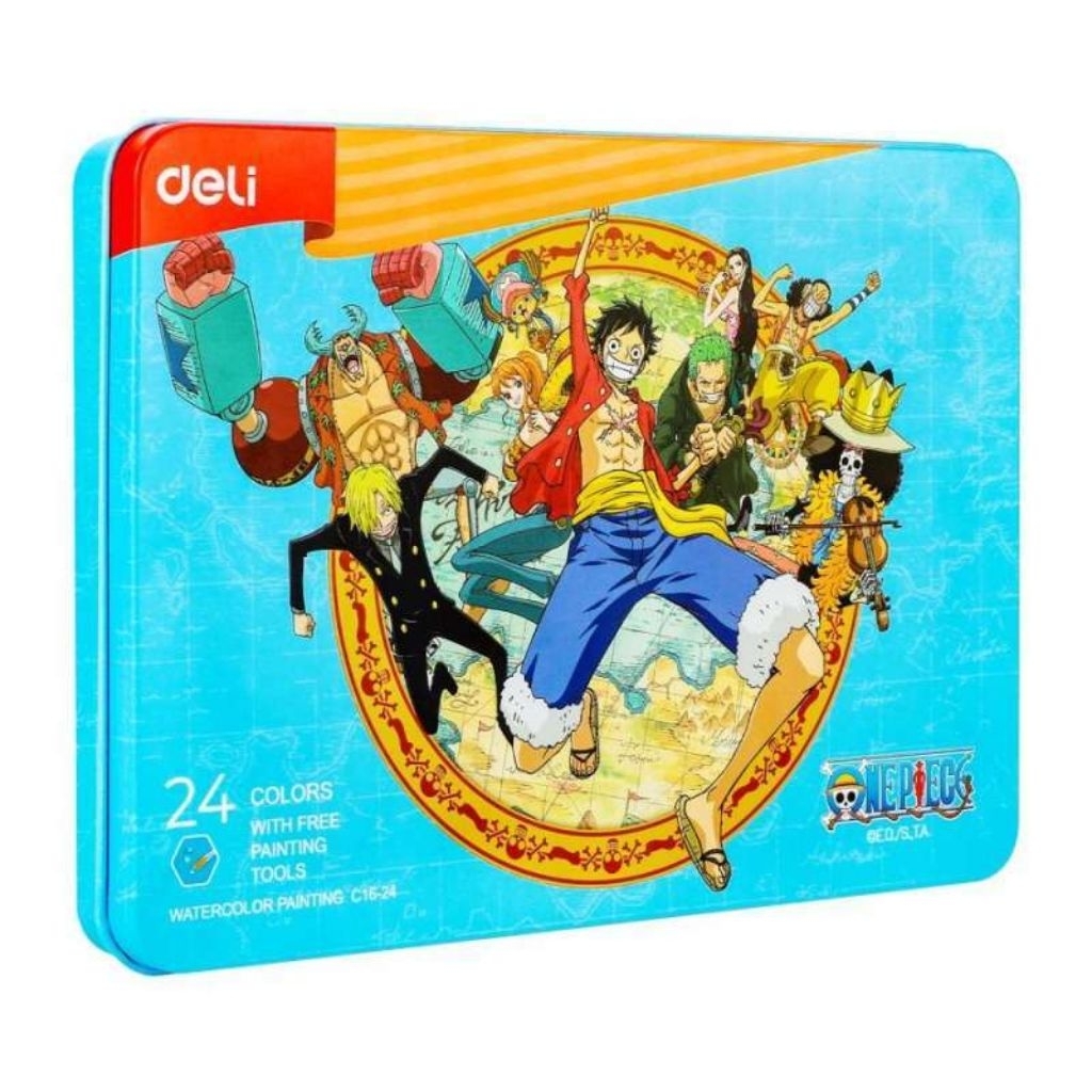 

Watercolor Set Deli One Piece Edition – Cat Air 24 / 36 Warna untuk Melukis