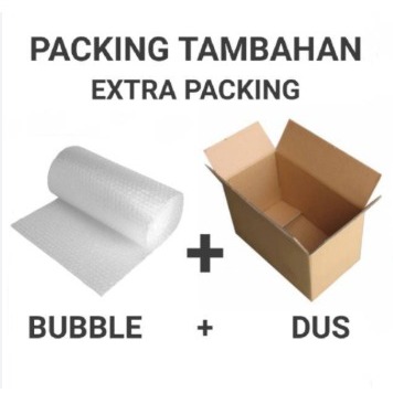 

Extra Packing Kardus dan Bubblewarp For Safety