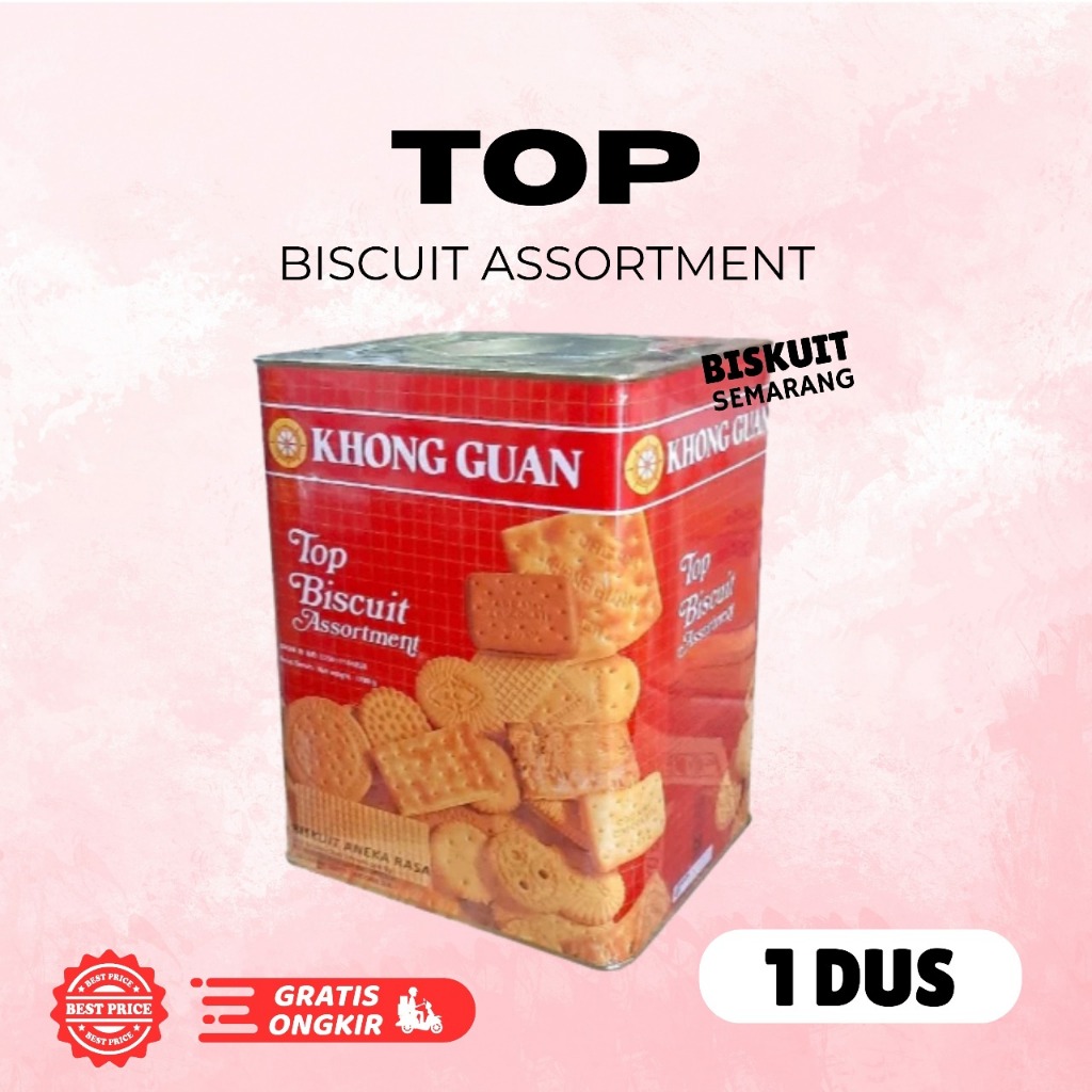 Khong Guan Top Biscuit Assortment 1700g 1 KARTON Isi 6 Kaleng Khong Guan Top Biskuit