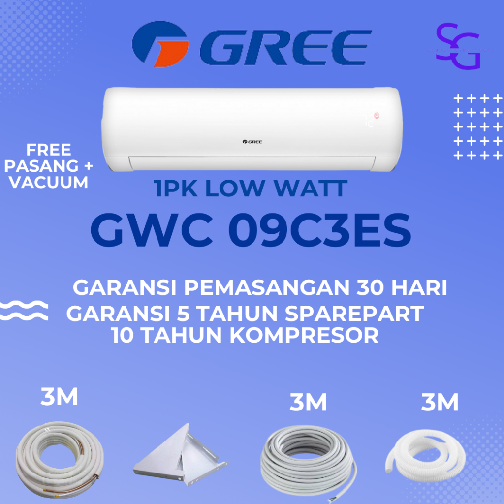 AC GREE 1 PK LOW WATT 09CE3S LOW WATT SERIES 100% ORIGINAL
