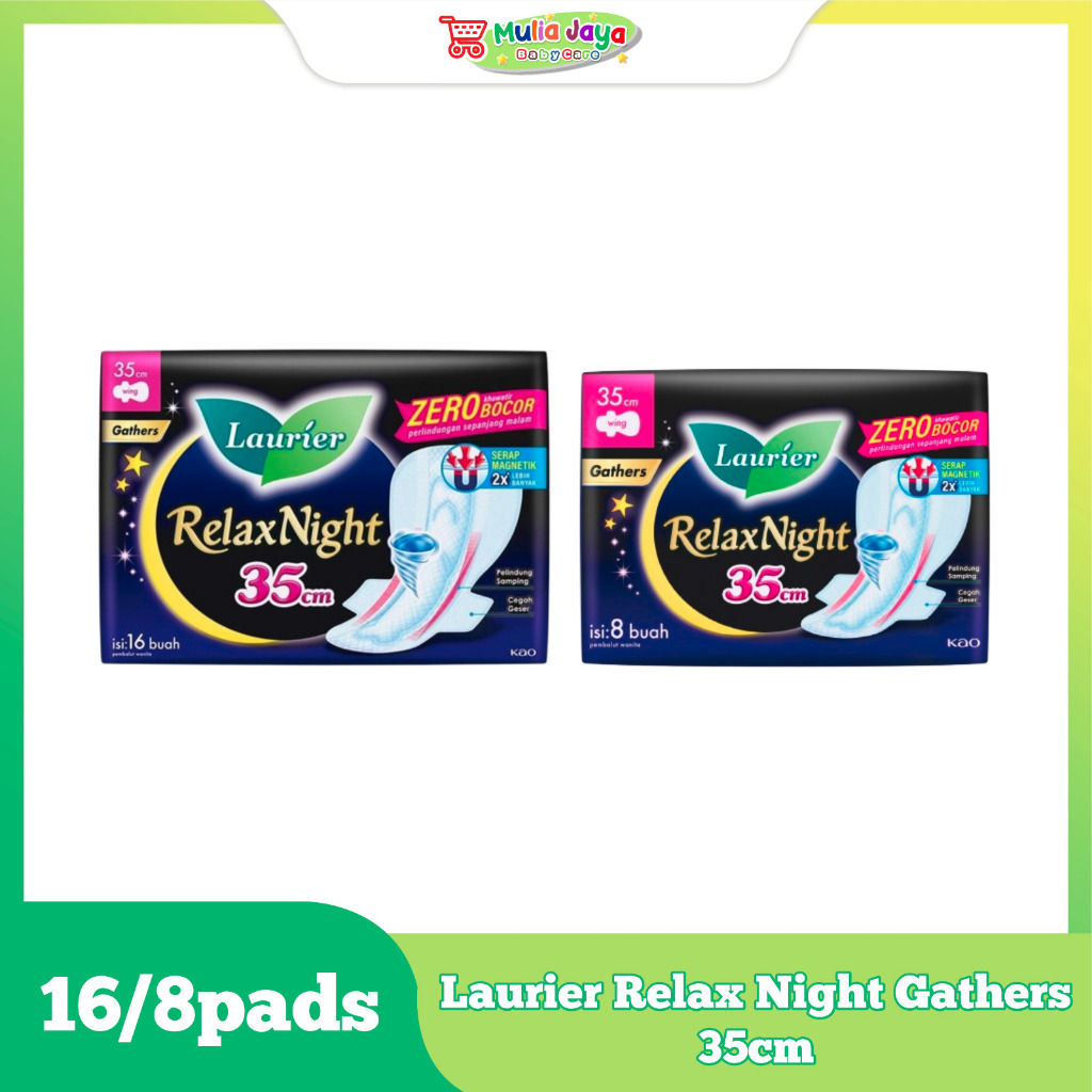 Laurier Relax Night Gathers 35cm 16/8pads