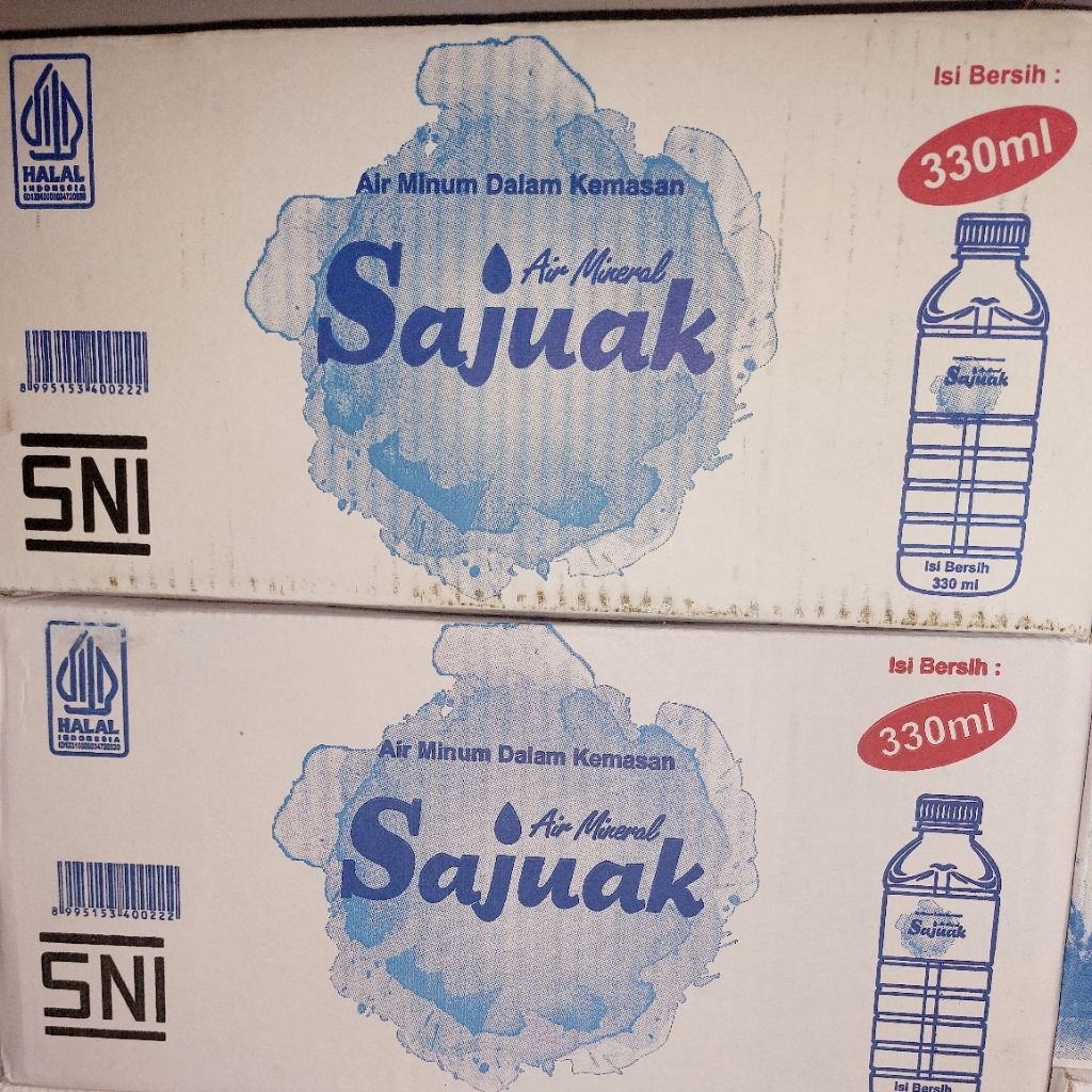 

Sajuak Air Minum Mineral Cup Gelas/Botol dus 220 ml, 330 ml, 600 ml, 1500 ml