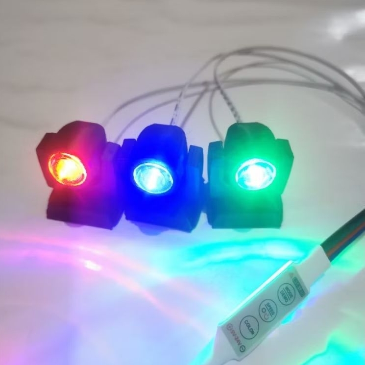 light beam miniatur (3 lampu + 1 modul)