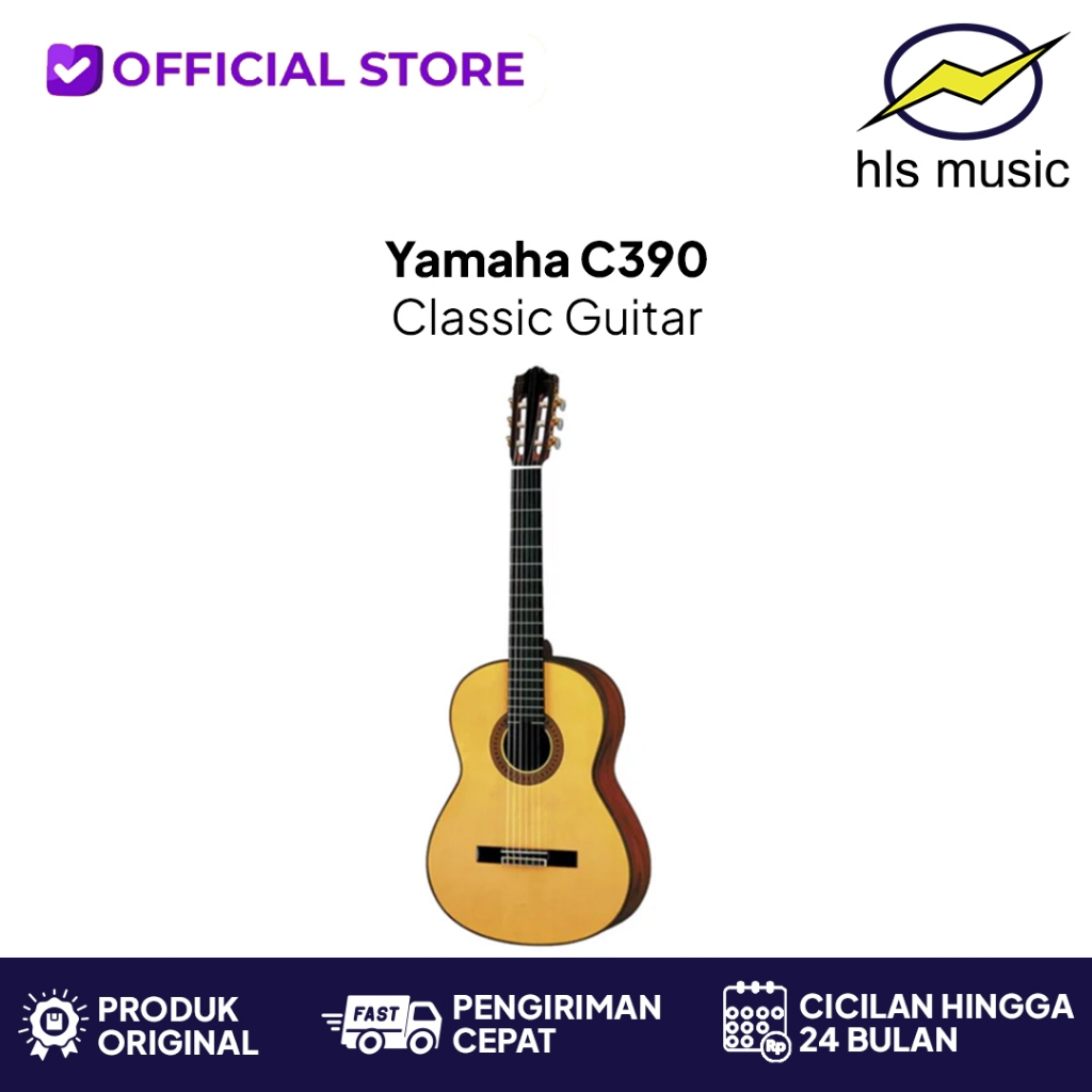 YAMAHA C390 / C 390 Gitar Klasik Original With Case