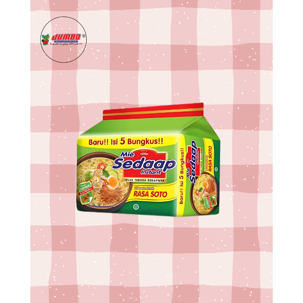

Mie Sedaap Soto 75gr Isi 5pcs/Mie Rebus/Paket Mie/Mie Instant