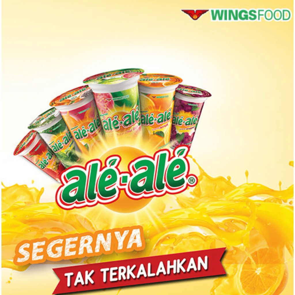 

Ale Ale Minuman Berparisa - Gelas 180ml / Minuman Gelas Rasa Buah