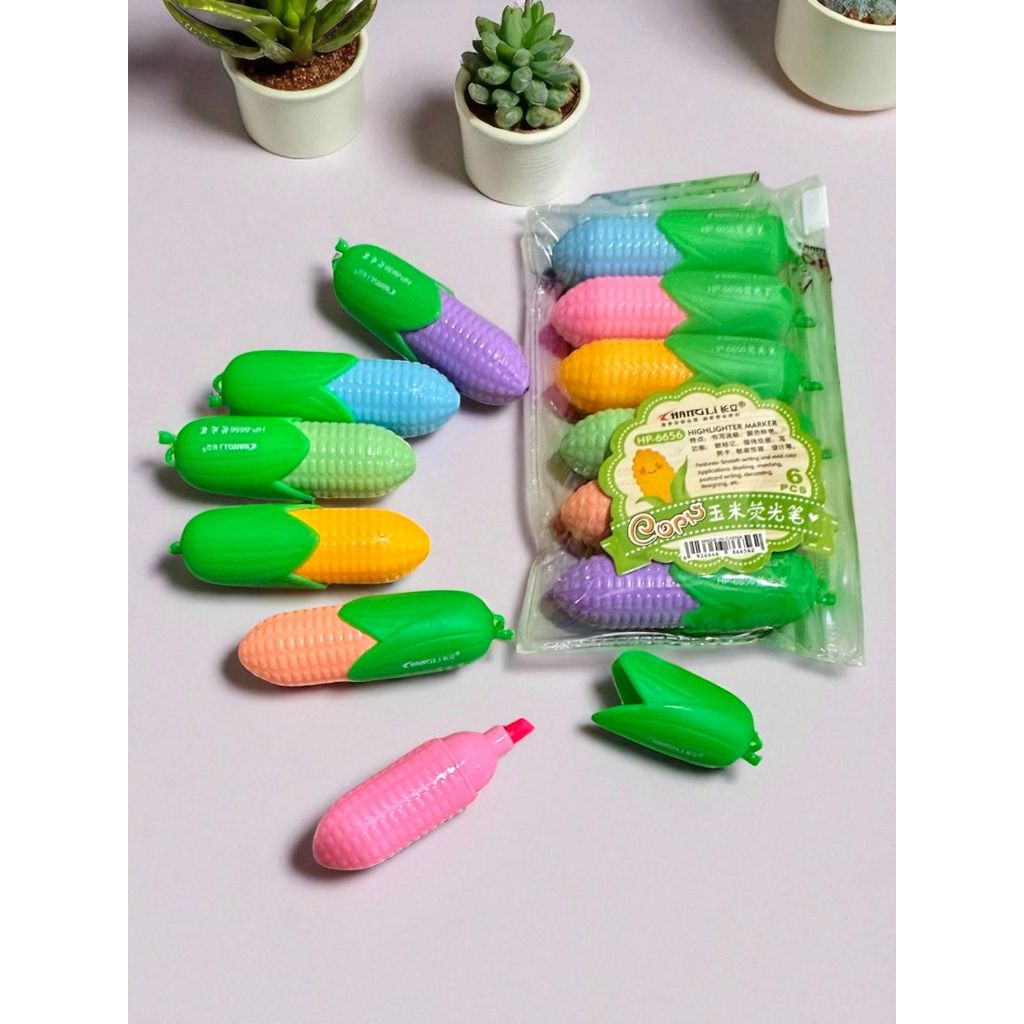 

CORN JAGUNG KARAKTER LUCU 1 BOX ISI 6 PCS ALAT TULIS KEKINIAN STABILO SPIDOL WARNA WARNI STABILO