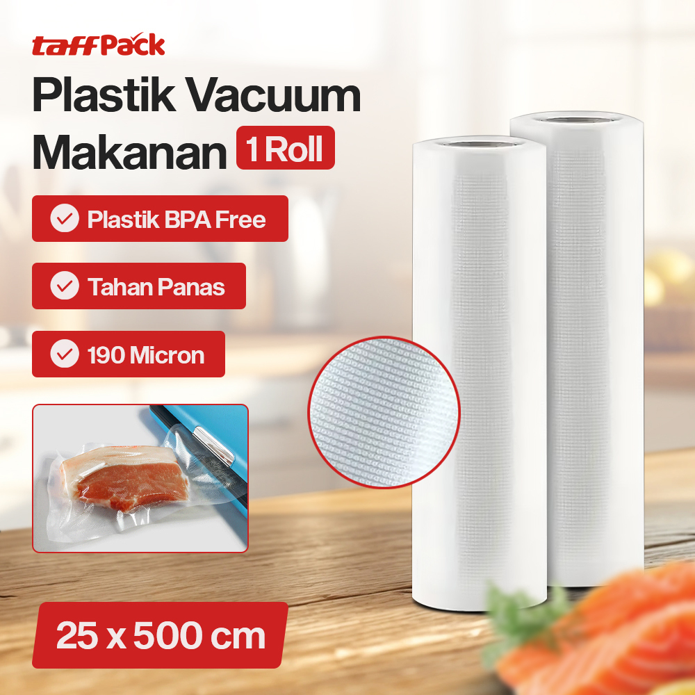 Kantong Plastik Vacuum Sealer Storage Bag 25x500cm 1 Roll vacum makanan kemasan alat pengemas