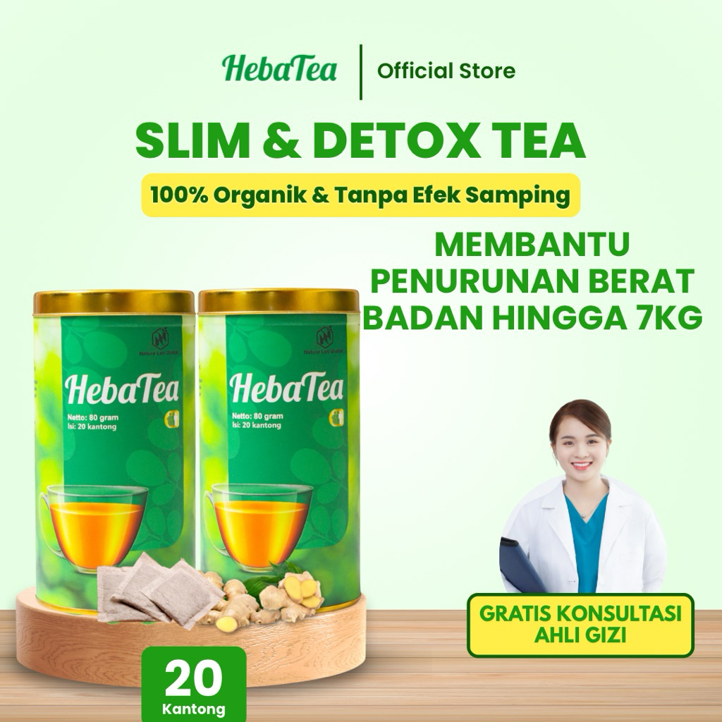 

(Paket 2) Hebatea Teh Herbal Dengan Formula Terbaru Mampu Membakar Lemak 5x Lebih Kuat