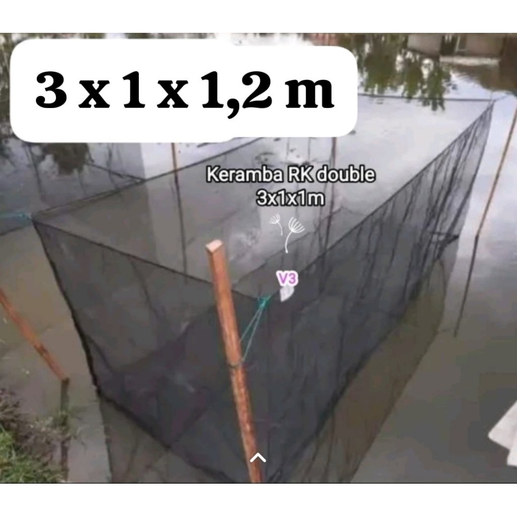 Keramba waring/keramba jaring RK Super 3mx1mx1,2m
