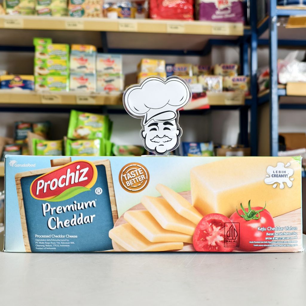 

Keju Prochiz Cheddar 2Kg / Keju Prochiz Biru / Keju Parut / Keju Cheddar